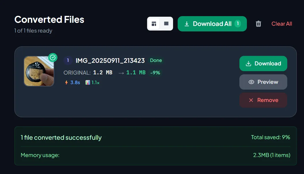 HEIC to JPG conversion process